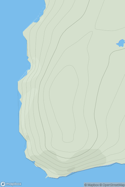 Thumbnail image for South Ward [Shetland Islands] [HU364703] showing contour plot for surrounding peak